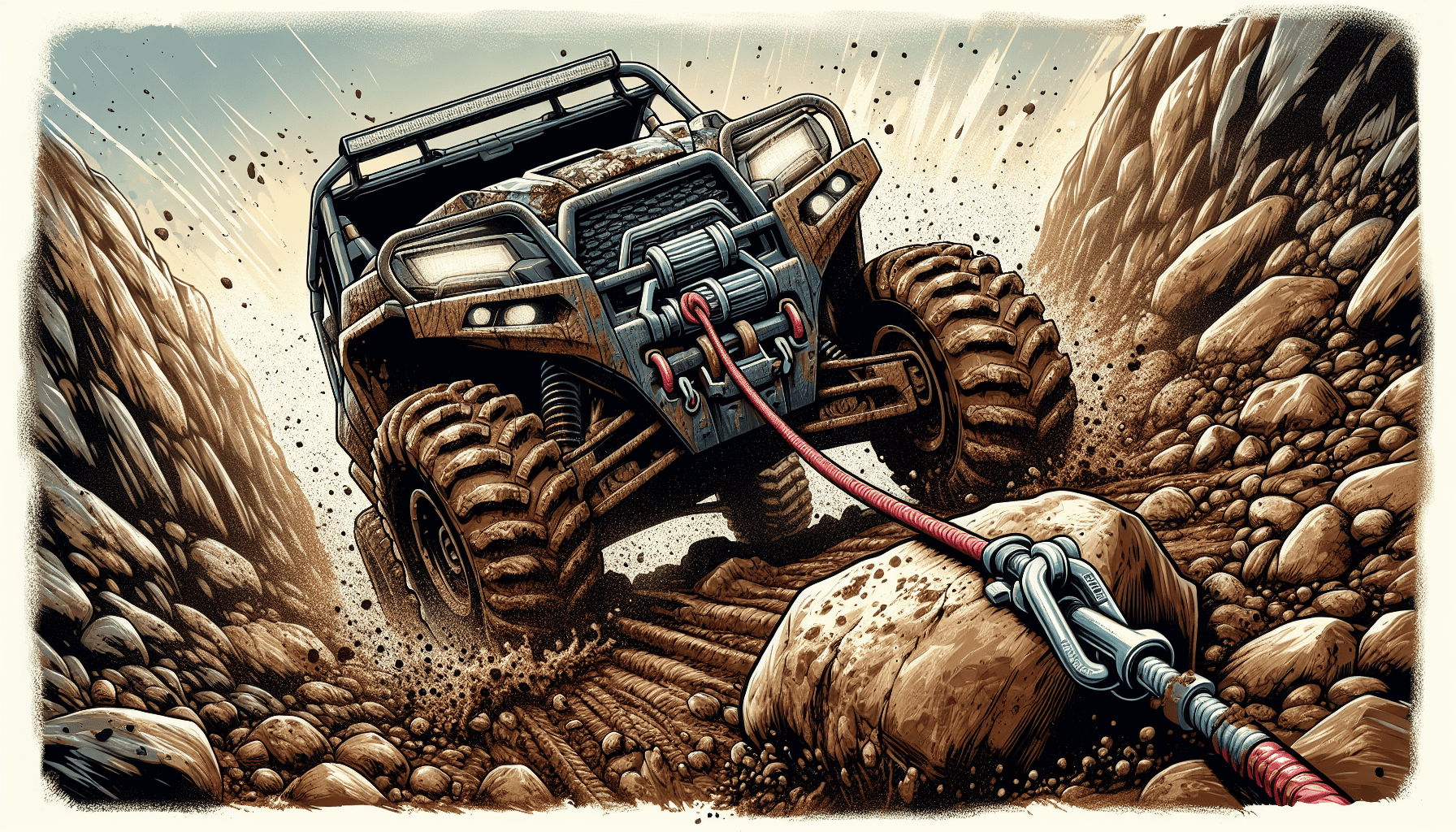 ATV winch used for trail riding